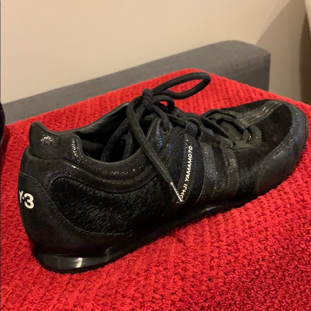 Y-3 Yohji Yamamoto Adidas Black Hair Sneakers